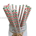 thumbnail image 3 of Pajitas de papel con forma de copo de nieve para Navidad, Pajita de 25 piezas para beber, decoraciones navideñas para el hogar, suministros para fiestas de Año Nuevo, 3 of 4