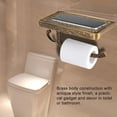 thumbnail image 2 of Toilet Paper Holder, Wall Mounted Brass Tissue Holder Tissue Roll Holder  For Toilet For Kitchen For Home For Bathroom, 2 of 8