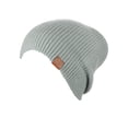 thumbnail image 3 of D&Y Unisex Convertible Slouchy  Simple Solid Fine Rib Beanie, Light Gray, 3 of 4