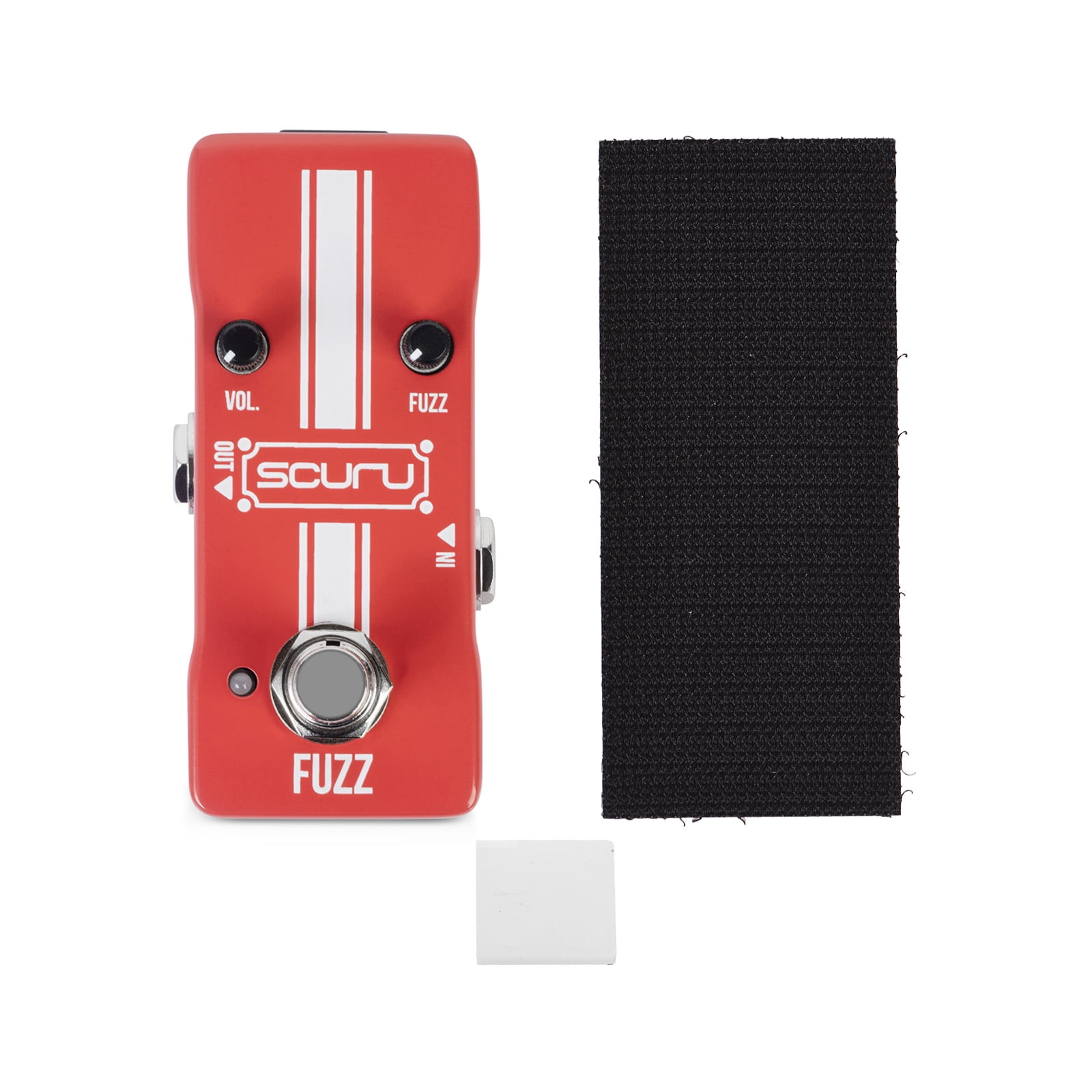 Guitar Fuzz Effects Pedal VOL/FUZZ Versatile Sound DC 9V 6.35mm Input/Output Interface Mini Electric Guitar Fuzz Effector with True Bypass
