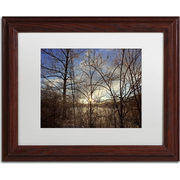 Trademark Fine Art "South Amherst Quarries" Canvas Art by Jason Shaffer, White Matte, Wood Frame