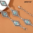 thumbnail image 2 of Women Concho Chain Belt Western Cowgirl Turquoise Metal Chain Belt for Dress, 2 of 6