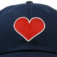 thumbnail image 2 of DALIX Big Heart Womens Hat Embroidered Baseball Cap in Navy Blue, 2 of 6