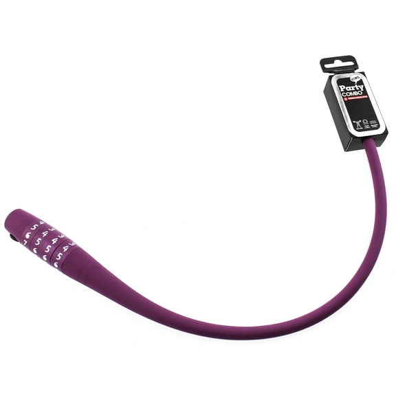 Knog Party Combo 620mm Combination Bike Lock Braided Steel Grape Purple New
