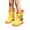 Yellow, variant on Boys Girls Dinosaur Print Rain Boots Waterproof Nonslip Short Shaft PVC Kids Rain Footwear with Reinforced Cuff Edge Blue Size 8.5 Toddler