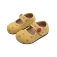thumbnail image 5 of Viluyesy Girls Polka-Dot Spring Summer Flats - Soft Slip-On Casual Outdoor Dress School Shoes Yellow Size 10.5, 5 of 10