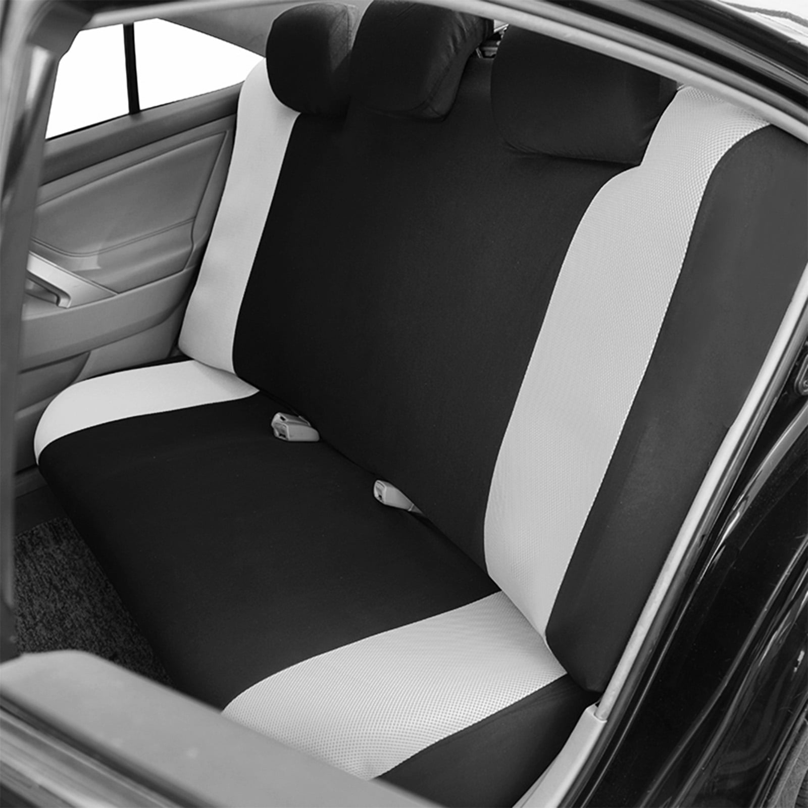 OTOEZ Butterfly Car Seat Cover, Breathable Cloth 5 Seats Full Set for Front & Rear Seat Protector, Universal fit Most Honda Toyota Chevy Ford Nissan Truck SUV, Gray