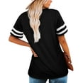thumbnail image 6 of KISSMODA Women's Plus Size Tops Short Sleeve Striped Casual V Neck Summer T-Shirt Loose Blouse, 6 of 7