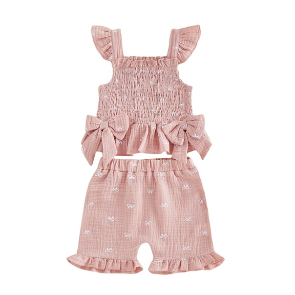 Soepste Girls Outfits Toddler Girl Sets Baby Girls And Toddler Sleeveless Tank Top And Shorts 2-Piece Set
