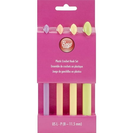 UPC: 0070659784019 | Boye 235001MM Plastic Crochet Hook Set Sizes L11 to P16