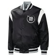 thumbnail image 2 of Men's Starter Black TRACKHOUSE RACING Force Play Full-Snap Varsity Jacket, 2 of 3