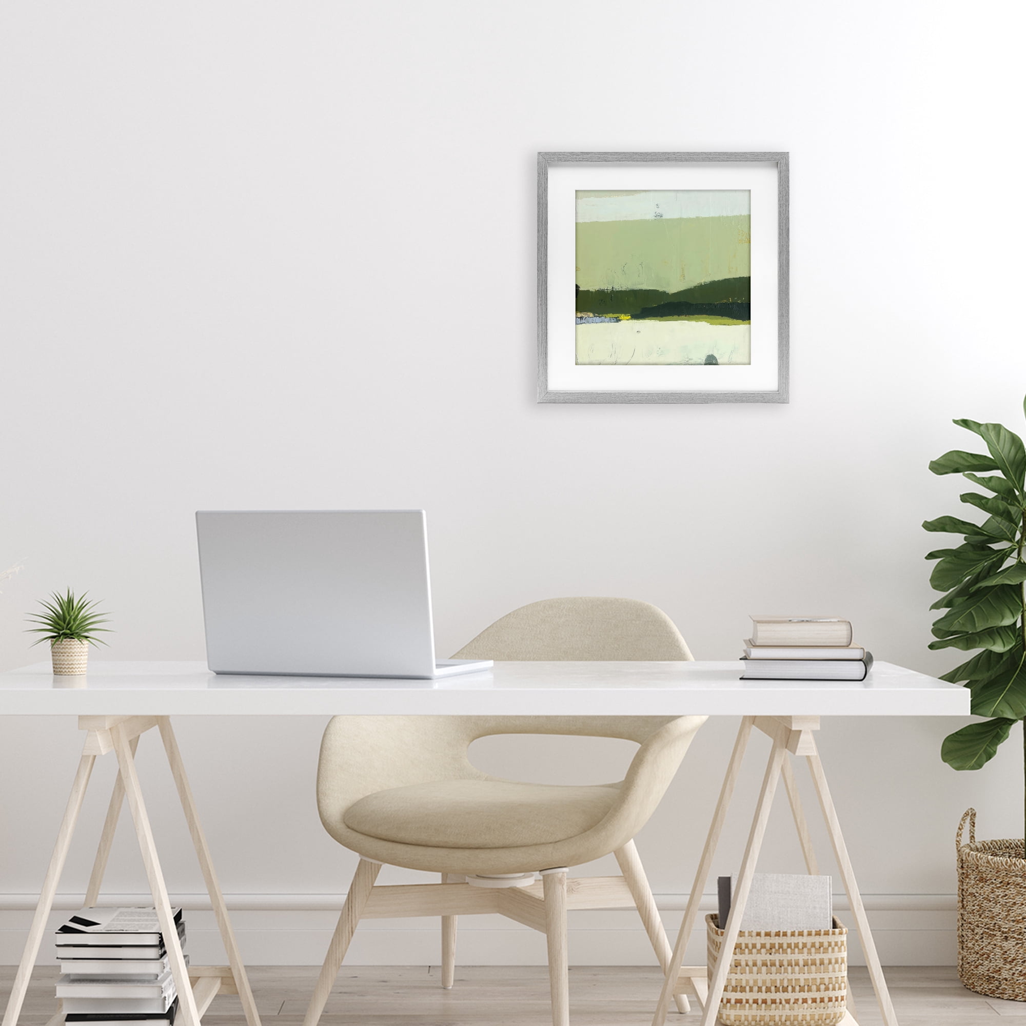 Stupell Industries Bloom Serene Layered Landscape Gray Framed Print Under Glass, design by Julia Foug