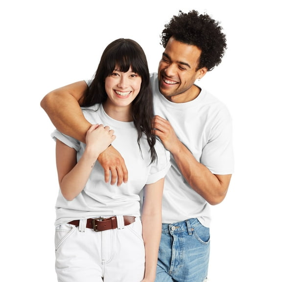 Hanes Beefy-T Crewneck Men's Short-Sleeve T-Shirt, 100% Cotton White M