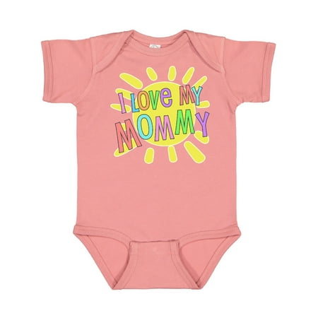 

Inktastic I Love my Mommy- sun and rainbow letters Gift Baby Boy or Baby Girl Bodysuit