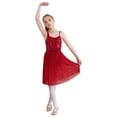 thumbnail image 2 of Alvivi Kids Girls Sequins Sleeveless Latin Jazz Ballet Lyrical Dance Dress Gymnastics Leotard Dancewear Burgundy 8, 2 of 7