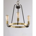 thumbnail image 4 of Maxim 11733OIAB Haven 3-Light Chandelier Ceiling Light, Oil Rubbed Bronze & Antique Brass, 4 of 5