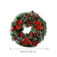 thumbnail image 3 of NSESSHome Christmas Wreath Decorations, Christmas Wreaths for Front Door with Berries Pine Cones Pine Needles Door Wreath for Home Wall Window Porch Indoor Outdoor Decor, 3 of 3