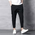 thumbnail image 2 of WERYOUNG Men Fashion Stretch Dress Pants Slim Fit Plaid Skinny Long Pants Casual Business Dress Pants Trousers Relaxed Fit Bottoms, Black, M, 2 of 7