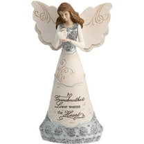 Elements Grandmother Angel Figurine by Pavilion, 8-Inch, Holding Heart, Inscription a Grandmother's Love Warms The Heart