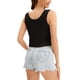 thumbnail image 3 of ATHLECHIC Verano Top Corto Suelto de Algodón Sin Mangas para Mujeres, Camisetas Casual Crop L Negro, 3 of 5