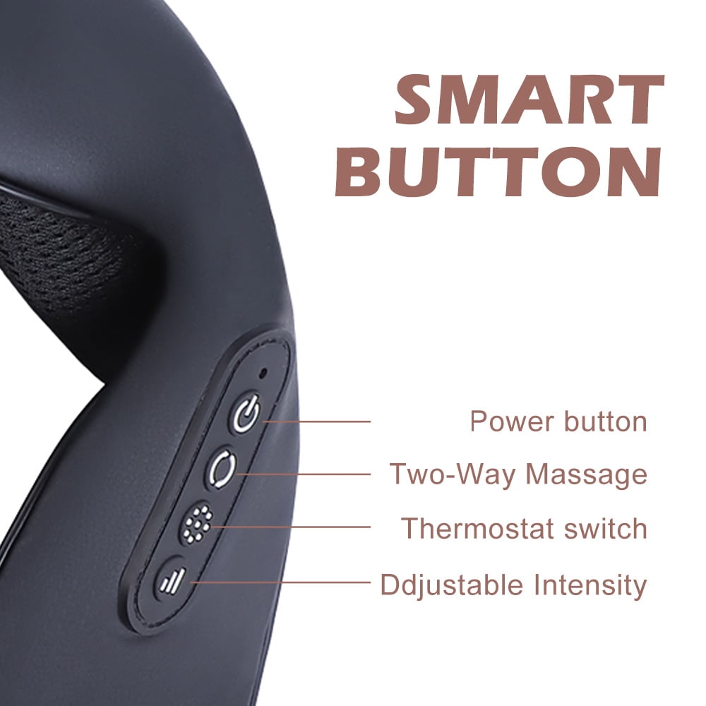 U-Shaped Shiatsu Neck, Shoulders & Back Massager with Heat