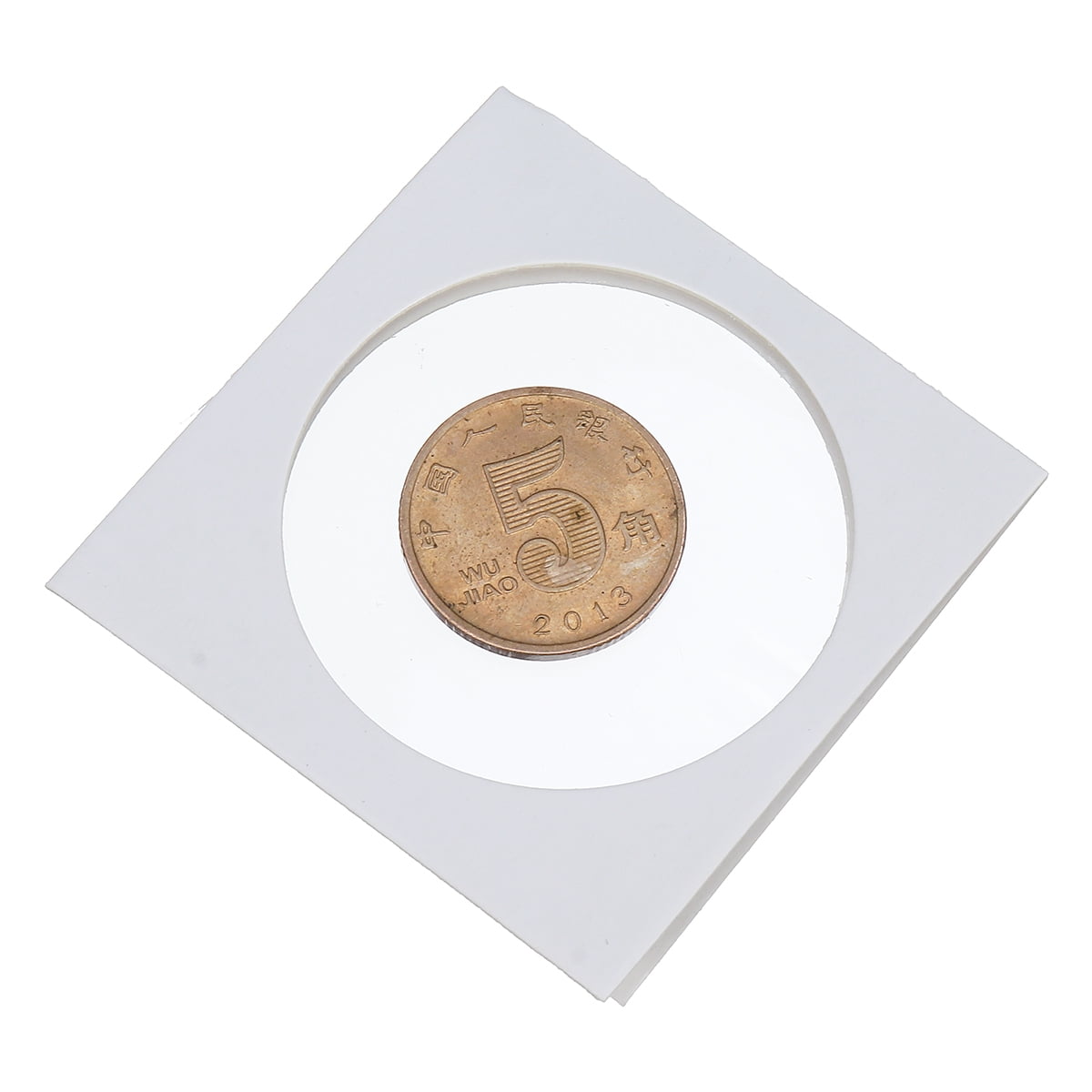 50 Pcs Cardboard Coin Holder,0.7''1.6'' Mylar Coin Holder Medal