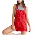 thumbnail image 1 of YDLCAFD Womens Loose Pocket Shoulder Strap Jeans For Women L, 1 of 9