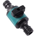 thumbnail image 3 of Jinsinto 2 Pieces 16mm Garden Hose Quick Connector with 2 Way Stopcock, 3 of 5