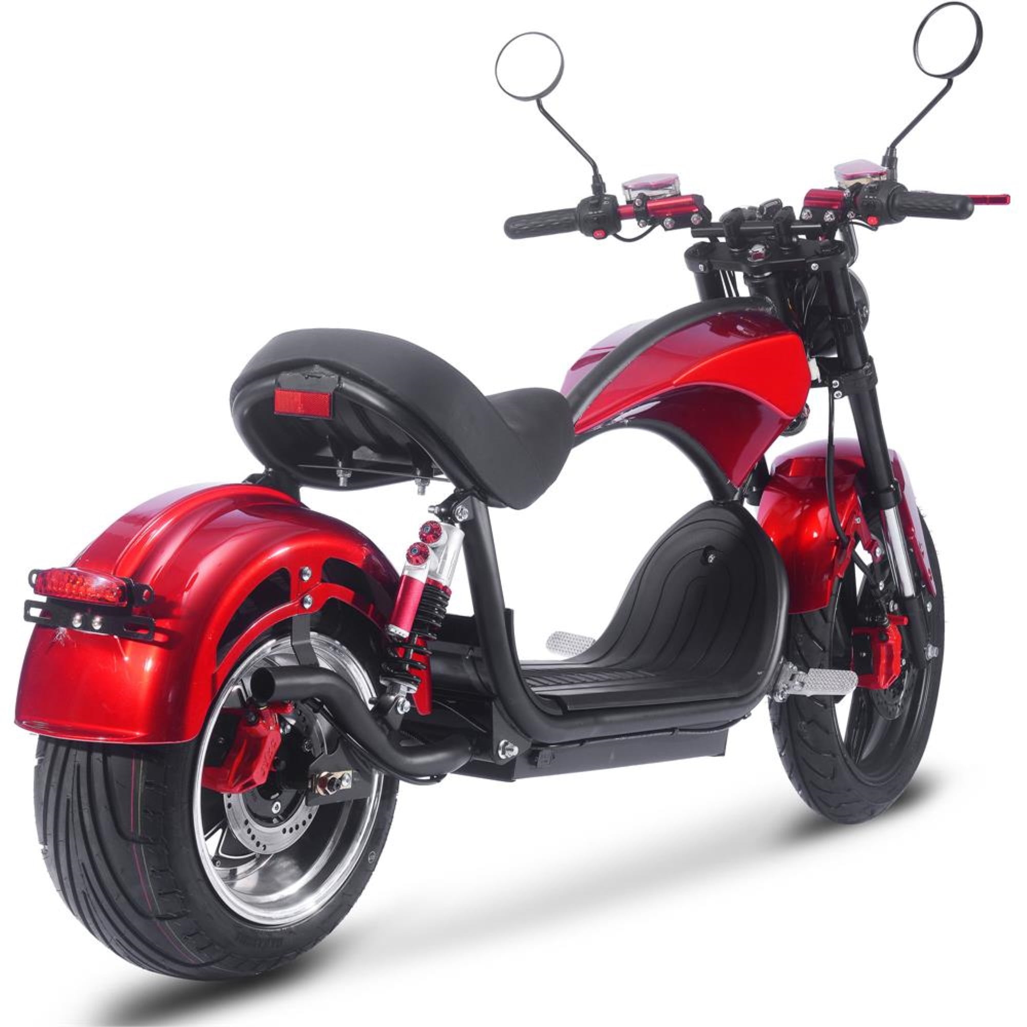 MotoTec Raven 60v 30ah 2500w Lithium Electric Cafe Motorcycle Red
