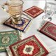 thumbnail image 2 of CHAO Alfombrilla de ratón persa en miniatura tejida con patrón de alfombra de estilo retro para taza y portátil, 2 of 4