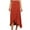 01Red, variant on pbnbp Women's Summer Casual Midi Skirt Waist Belted Pleated Asymmetrical Ruffle Hem Solid Wrap Skirts