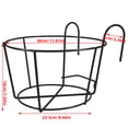 thumbnail image 2 of BESTYASH 2Ud Estante Colgante Para Macetas De Metal Negro Soporte Decorativo Para Interior Exterior, 2 of 8
