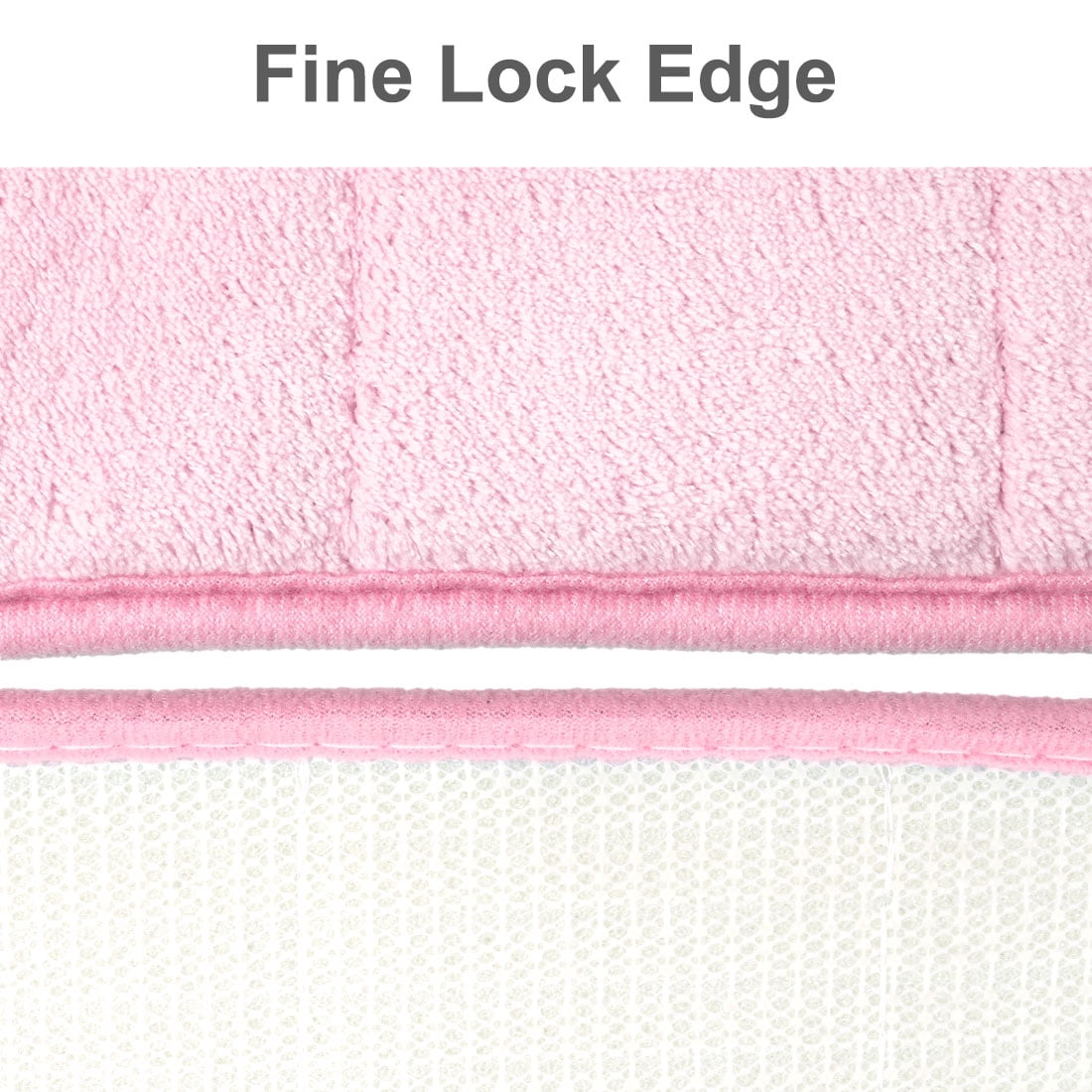 Unique Bargains 2-Piece Memory Foam Non-slip Floor Rug 24" x 16" Pink