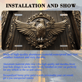 thumbnail image 3 of 1 Pcs 2D Flat License Plate Covers & Frames, Golden Eagle Emblem For Decorative Front, Waterproof For Decoration Aluminum License Plate Covers & Frames Cover For Men Women, 12" X 6", 3 of 7