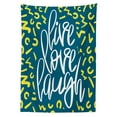 thumbnail image 3 of Ambesonne Live Laugh Love Tablecloth Rectangular Table Cover, Romantic Design, 60"x84", Violet Blue White Yellow, 3 of 4