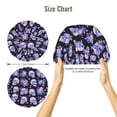 thumbnail image 5 of Kdxio flower Skull rose Pattern Satin Bonnet Silk Bonnet Hair Bonnet for Sleeping Hair Bonnets for Women Curly Natural Hair, 5 of 6