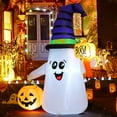 thumbnail image 4 of GOOSH Halloween Inflatable 5 FT Blow Up Ghost Inflatable with Pumpkin, Halloween Inflatables Ghost Cute Outdoor Ghost Decorations, Halloween Blow Up Decorations Clearance for Holiday/Garden/Lawn, 4 of 7