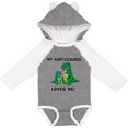 thumbnail image 3 of Inktastic My Auntiesaurus Loves Me Boys or Girls Long Sleeve Baby Bodysuit, 3 of 5