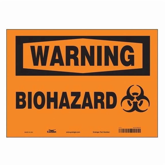 Condor Safety Sign,10 inx14 in,Vinyl 447X63