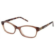 ELLEN TRACY Eyeglasses TUSCANY Brown 50MM