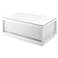 thumbnail image 3 of Elegant Decor Modern 48" Clear Crystal Mirrored Accent Coffee Table, 3 of 9