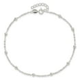 thumbnail image 5 of Sterling Silver Beaded Chain Anklet, 5 of 7