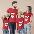 thumbnail image 3 of Camisetas navideñas a juego para la familia, diseño exclusivo, Papá Noel luminoso, camiseta navideña familiar, 3 of 3