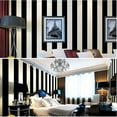 thumbnail image 4 of Modern Minimalist Vertical Striped PVC Wallpaper Black&White Color 0.53m*10m=5.3m2, 4 of 5