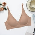 thumbnail image 2 of Sous-vêtements à Rayures Douces en Gelée Sans Marque pour Femmes Sans Anneau Bretelles Doubles Fixes Quatre Boucles Rassemblées pour Collecter par Pass Anti-Affaissement, 2 of 5
