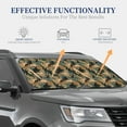 thumbnail image 7 of Picia Camouflage Rabbit 2 Piece Car Windshield Sun Shade Foldable | Foldable Sun Shield for Front Window Blocks UV Rays and Keeps Your Vehicle Cool-Small, 7 of 7