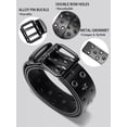 thumbnail image 3 of Timarkment 2pcs Belts for Women Double Grommet Womens Belts for Jeans Studded Punk Women's Leather Belt, 3 of 7
