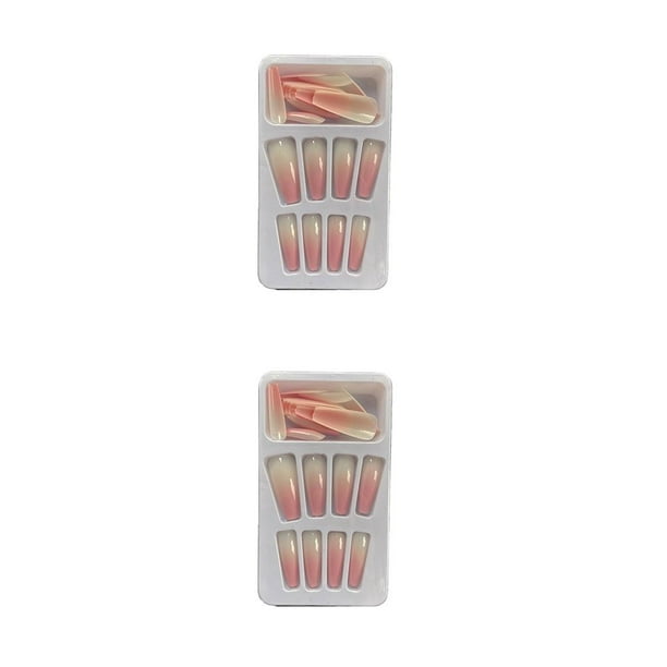 Juego de Uñas con Punta Francesa Soidarity Tipo 13 Pegamento 2g Gelatina 24 Piezas
