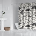 thumbnail image 2 of Dinosaurs Jurassic Text Pattern Shower Curtain 84"x72" ,Bathroom Decorative Shower Curtains Set with 12 Hooks,Modern Waterproof Washable Shower Curtain, 2 of 6