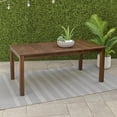 thumbnail image 4 of Benjara Feya Outdoor Dining Table- 69" Rectangular Top- Brown Acacia Wood, 4 of 10
